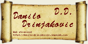 Danilo Drinjaković vizit kartica